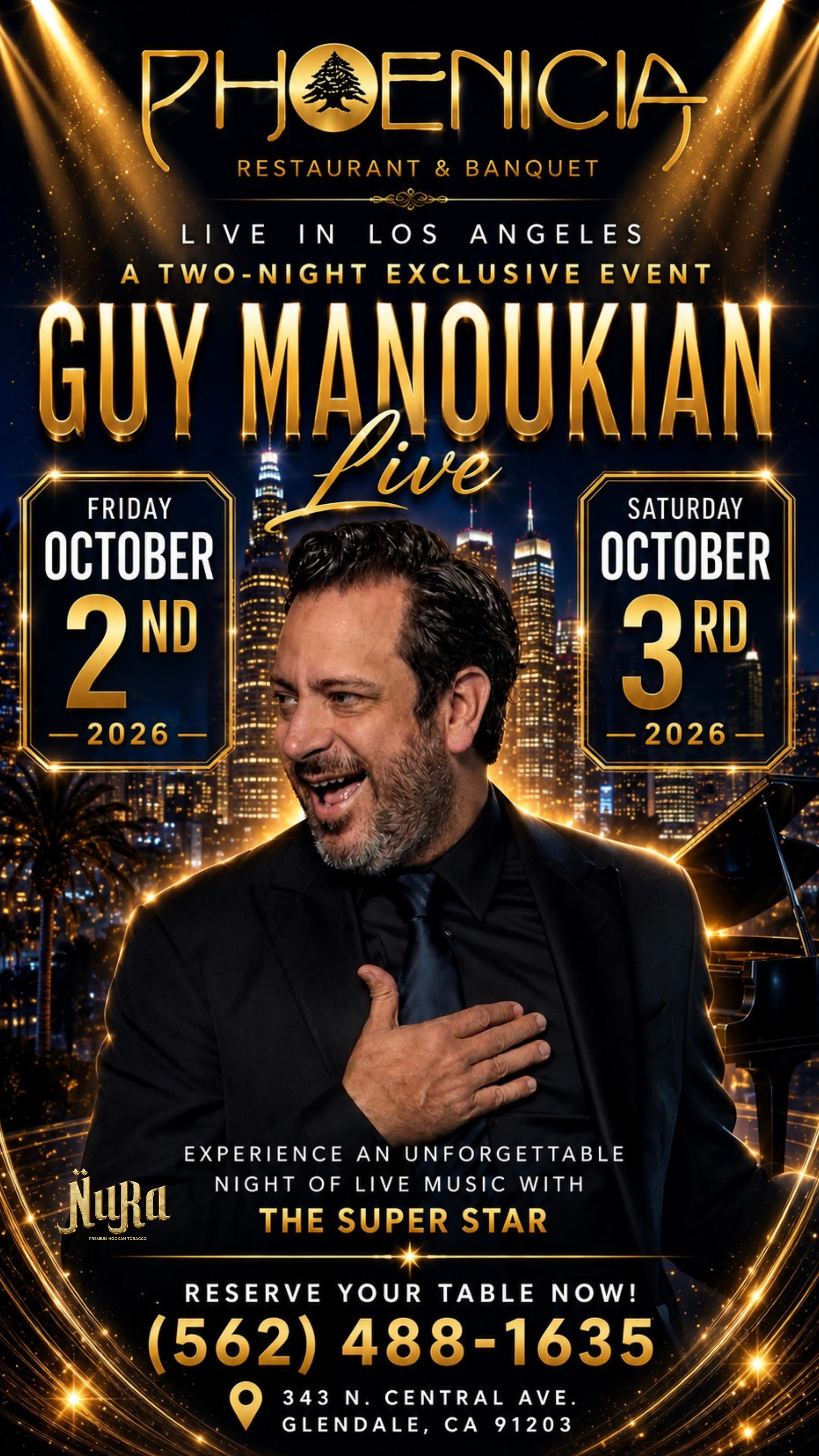 Guy Manoukian ( Saturday October 3rd )